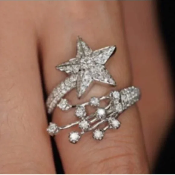 Starlight GENUINE MOISSANITE ring - Picture 1 of 3